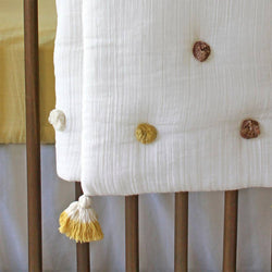 Crane Pom Pom Quilt