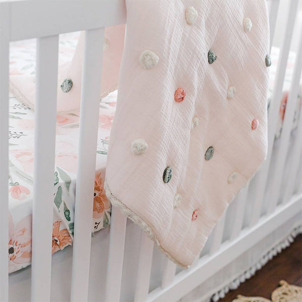 Crane Pom Pom Quilt