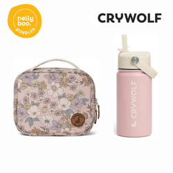 Cry Wolf Drink Bottle and Lunch Bag Set