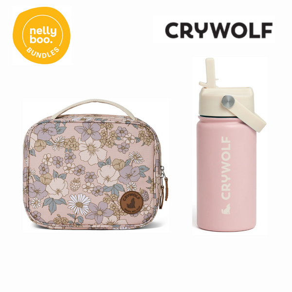 Cry Wolf Drink Bottle and Lunch Bag Set