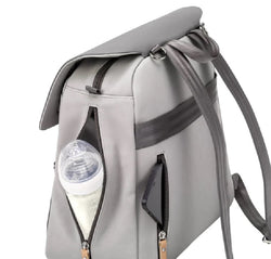 Petunia Pickle Bottom Meta Backpack in Grey Pearl Nubuck Leatherette