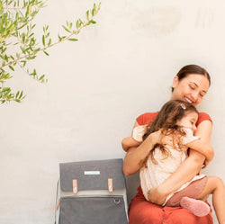 Petunia Pickle Bottom Meta Backpack in Grey Pearl Nubuck Leatherette