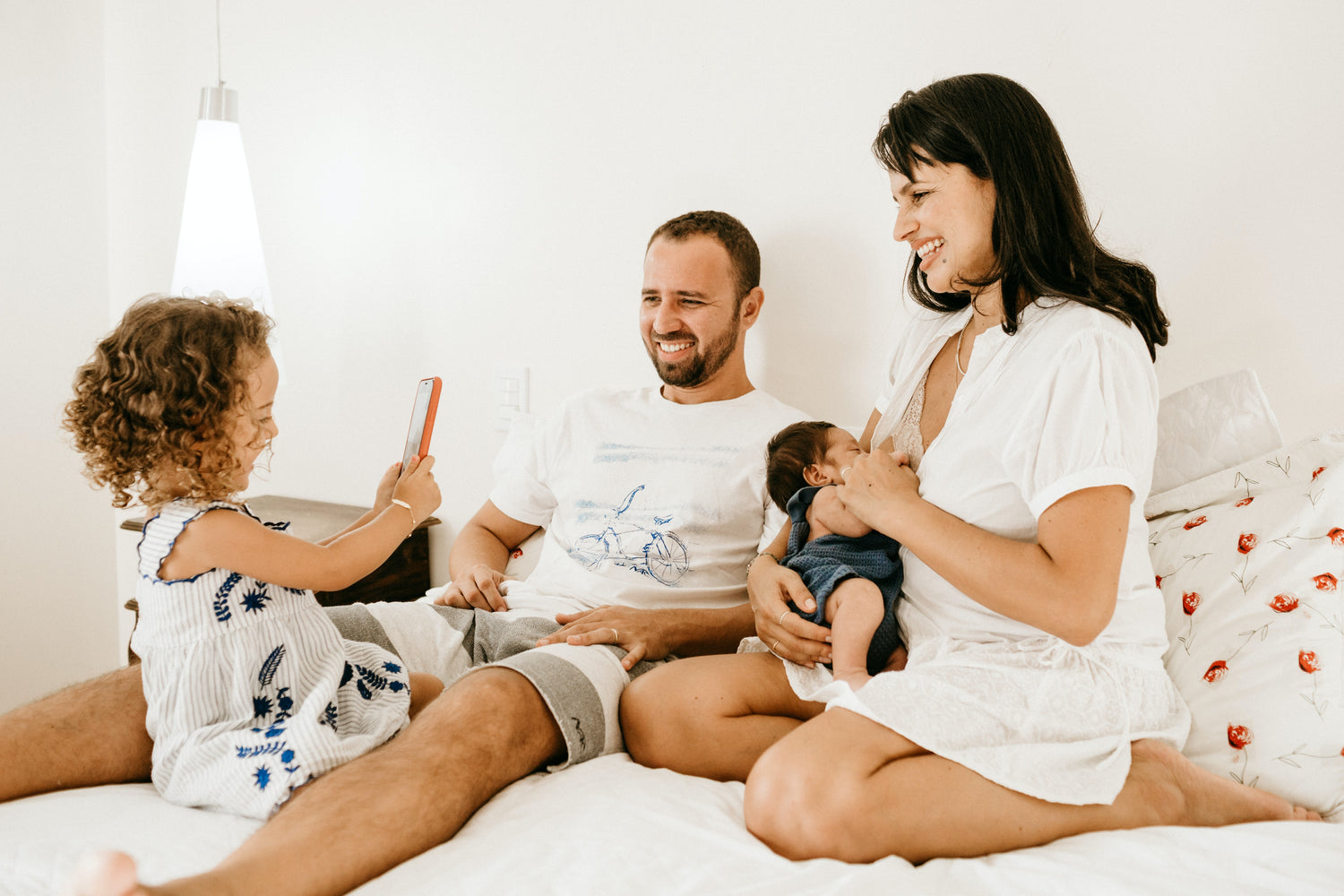 Family with a baby
