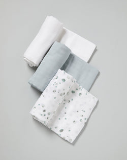 Little Linen Company Little Bamboo Muslin Wrap 3 pk