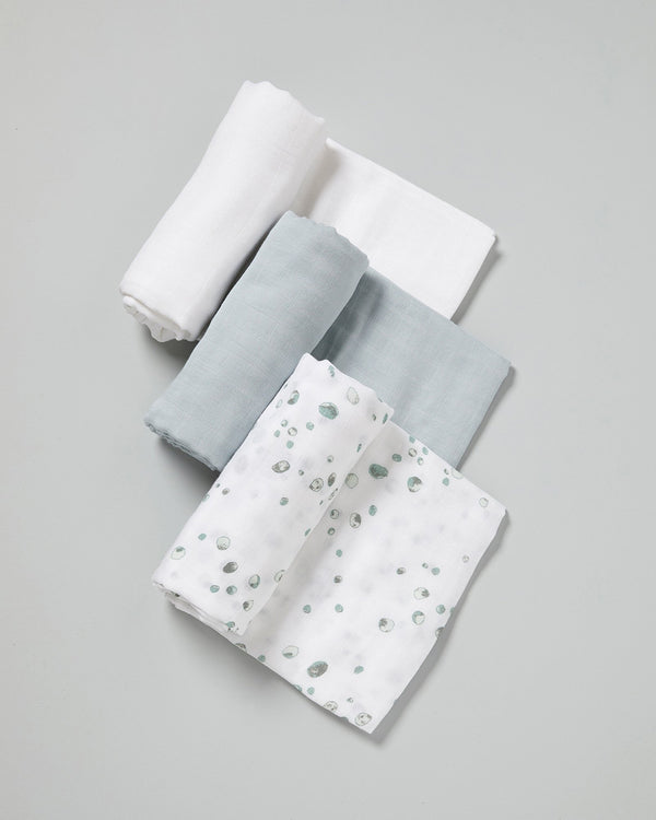 Little Linen Company Little Bamboo Muslin Wrap 3 pk