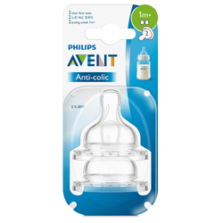 Philips Avent Anti Colic Slow Flow Teats 2pk (1 mth+)