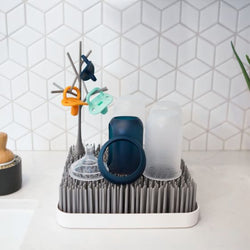 Boon Grass Countertop Drying Rack Stormy Grey