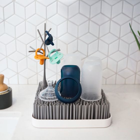 Boon Grass Countertop Drying Rack Stormy Grey
