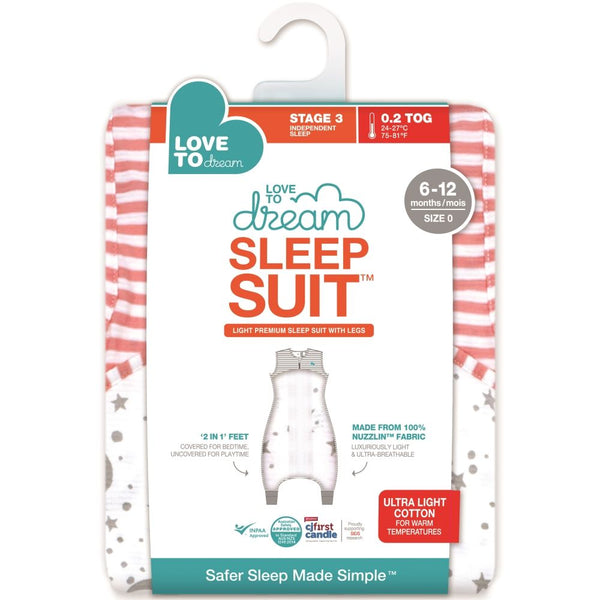 Love To Dream Sleep Suit™ Lite 0.2 Tog - Grey