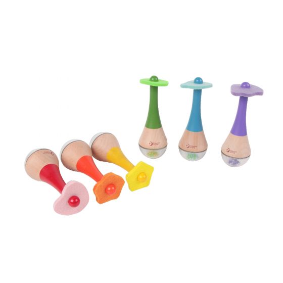 Classic World Rainbow Maracas (Assorted Colours)