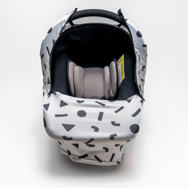 Nelly Boo Capsule Cover - All Seasons with Insect Net in Confetti White