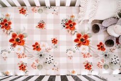 Saylor Mae Super Soft Fitted Cot Sheet - Scarlett