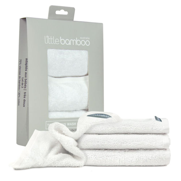 Little Linen Company Little Bamboo Towelling Washer 3pk