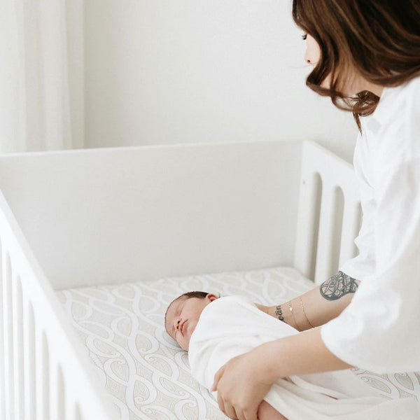 Bo & Ko Fitted Cot Sheet - Te Pātiki Mocha