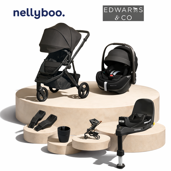 Edwards & Co Oscar Nu Basics Bundle with Maxi Cosi Slide Tech Capsule & Base