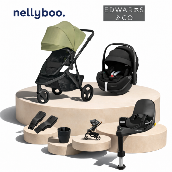 Edwards & Co Oscar Nu Basics Bundle with Maxi Cosi Slide Tech Capsule & Base