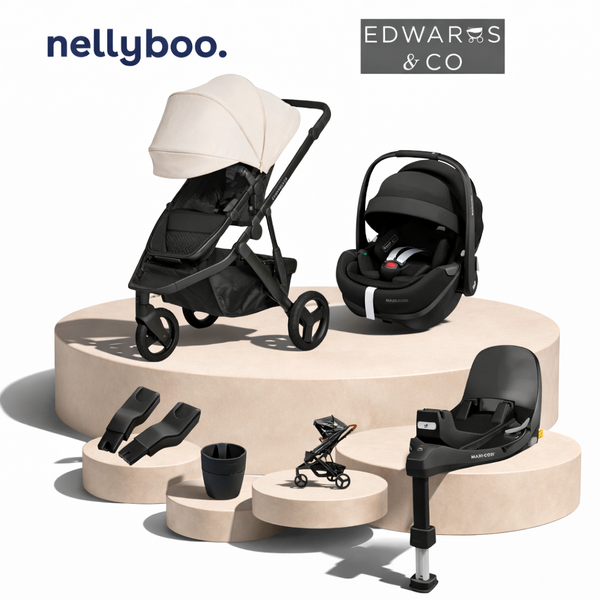 Edwards & Co Oscar Nu Basics Bundle with Maxi Cosi Slide Tech Capsule & Base