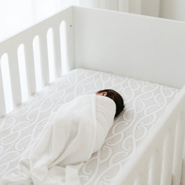 Bo & Ko Fitted Cot Sheet - Te Pātiki Mocha