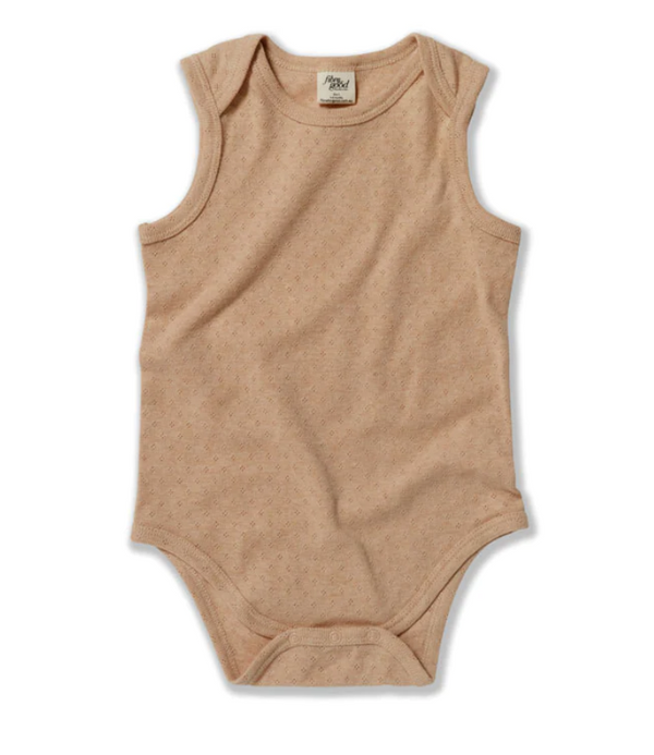 Fibre For Good Pointelle Sleeveless Body Suit