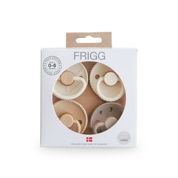 Frigg 4-Pack Pacifiers-Round Latex