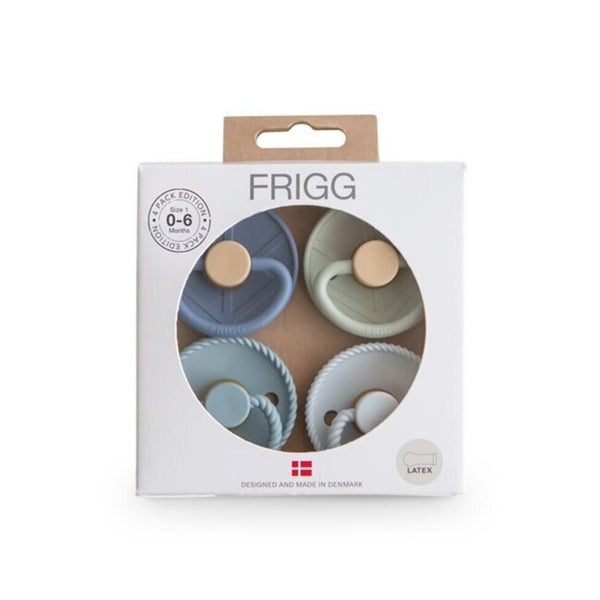 Frigg 4-Pack Pacifiers-Round Latex