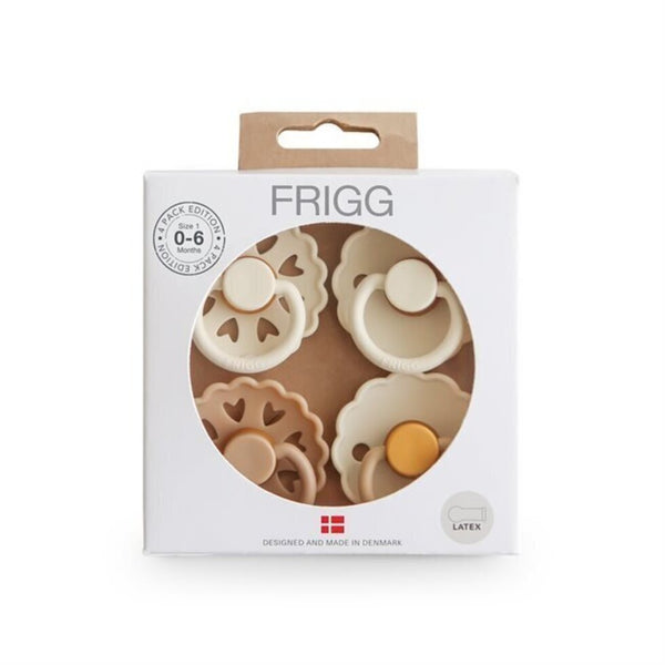 Frigg 4-Pack Pacifiers-Round Latex