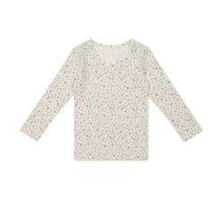 Jamie Kay Organic Cotton Long Sleeve Top- Dainty Egret Blues