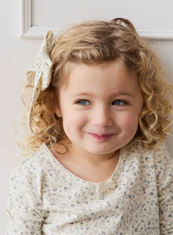 Jamie Kay Organic Cotton Long Sleeve Top- Dainty Egret Blues