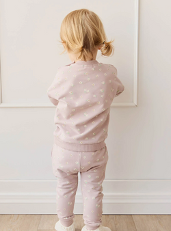Jamie Kay Organic Cotton Morgan Track Pant- Simple Flowers Lilac