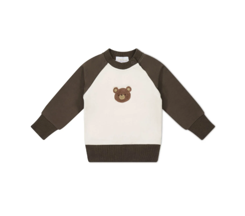 Jamie Kay Organic Cotton Tao Sweatshirt- Cloud Bobbie Bear