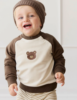 Jamie Kay Organic Cotton Tao Sweatshirt- Cloud Bobbie Bear