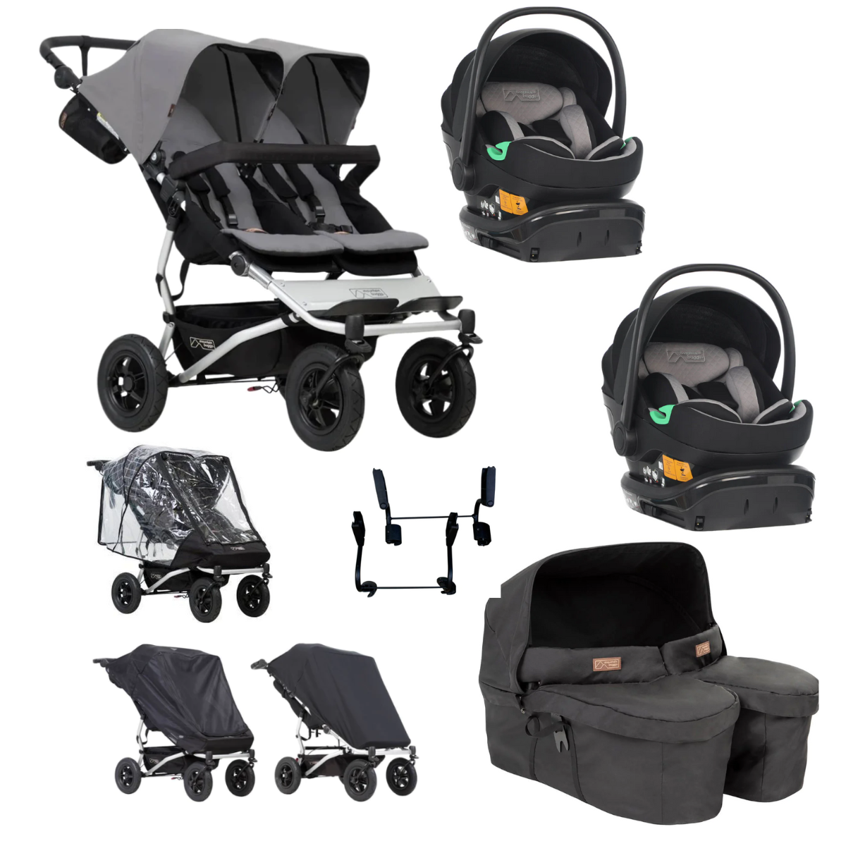 Mountain buggy duet silver best sale