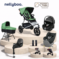 Matcha Pram with Black Seats