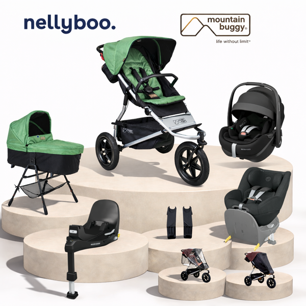 Mountain Buggy Urban Jungle™ V4 Ultimate Bundle with maxi Cosi Slide Tech Capsule, Base and Car Seat