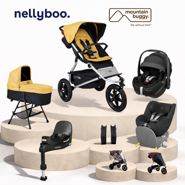 Mountain Buggy Urban Jungle™ V4 Ultimate Bundle with maxi Cosi Slide Tech Capsule, Base and Car Seat