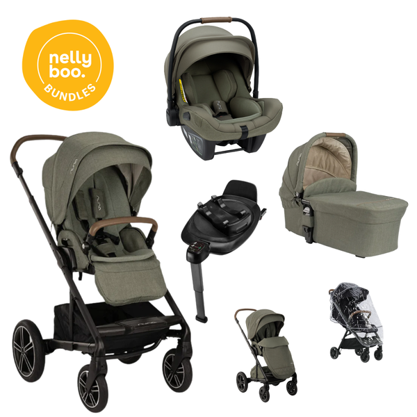Nuna Mixx Essential Bundle (Caviar, Thunder, Pine or Biscotti)