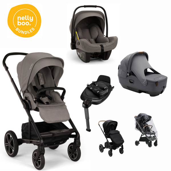 Nuna Mixx Essential Bundle (Caviar, Thunder or Biscotti)