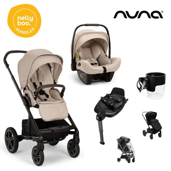 Nuna Mixx Basics Bundle (Caviar, Granite or Biscotti)