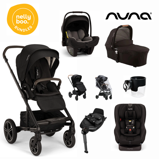 Nuna Mixx Supreme Bundle (Caviar, Thunder or Biscotti)