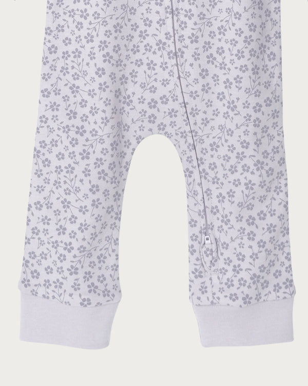 Babu Footless Printed Onesie Zipsuit - Ditsy Floral