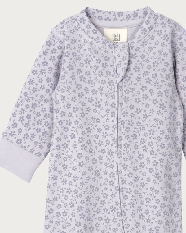 Babu Footless Printed Onesie Zipsuit - Ditsy Floral