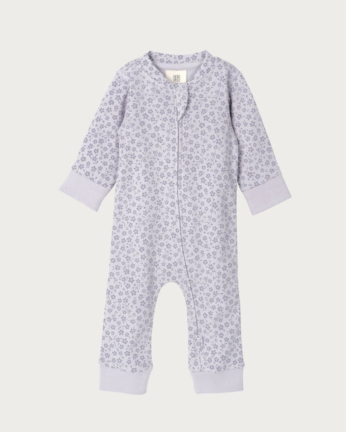 Babu Footless Printed Onesie Zipsuit - Ditsy Floral