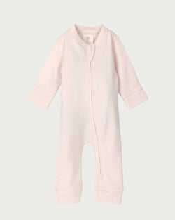 Babu Footless Printed Onesie Zipsuit - Petal