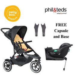 Phil & Teds Sport Buggy Bundle with FREE Alpha Capsule and Base