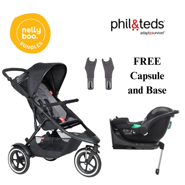 Phil & Teds Sport Buggy Bundle with FREE Alpha Capsule and Base