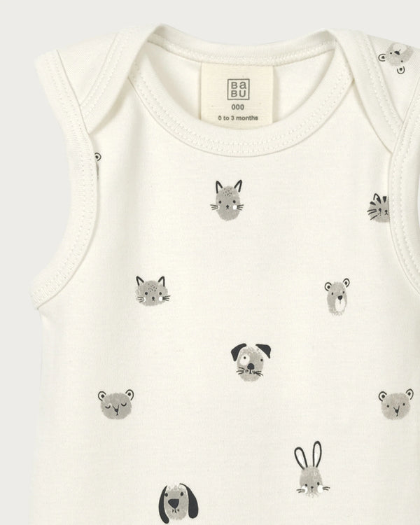 Babu Singlet Bodysuit - Fingerprint Friends