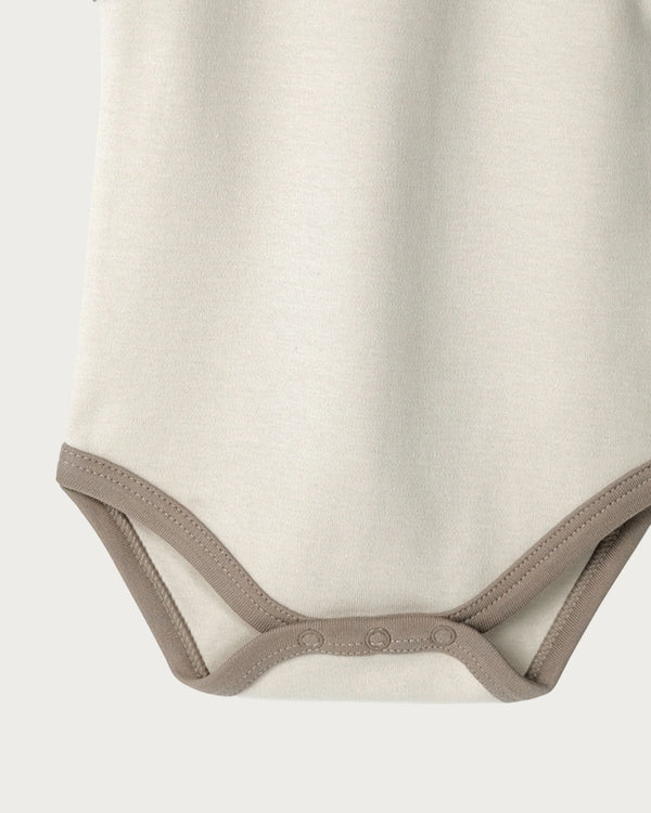 Babu Singlet Bodysuit - Oat Contrast