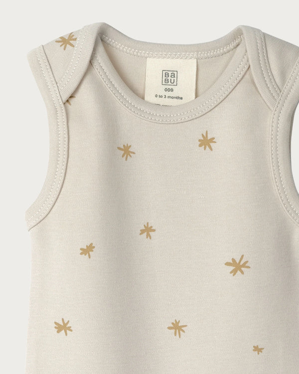 Babu Singlet Bodysuit - Marigold Star