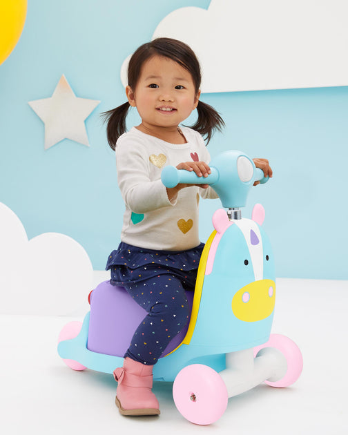 Skip-Hop-Zoo 3-In-1 Ride On Toy - Unicorn