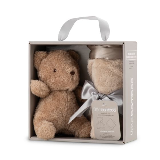 Little Bamboo Plush Toy & Comforter Set - Iced Coffee